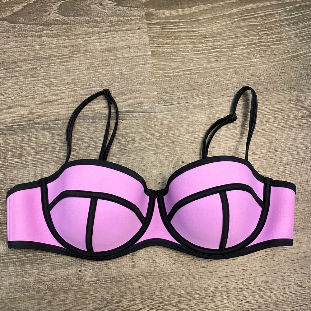Purple Triangl Bikini Top And Bottom